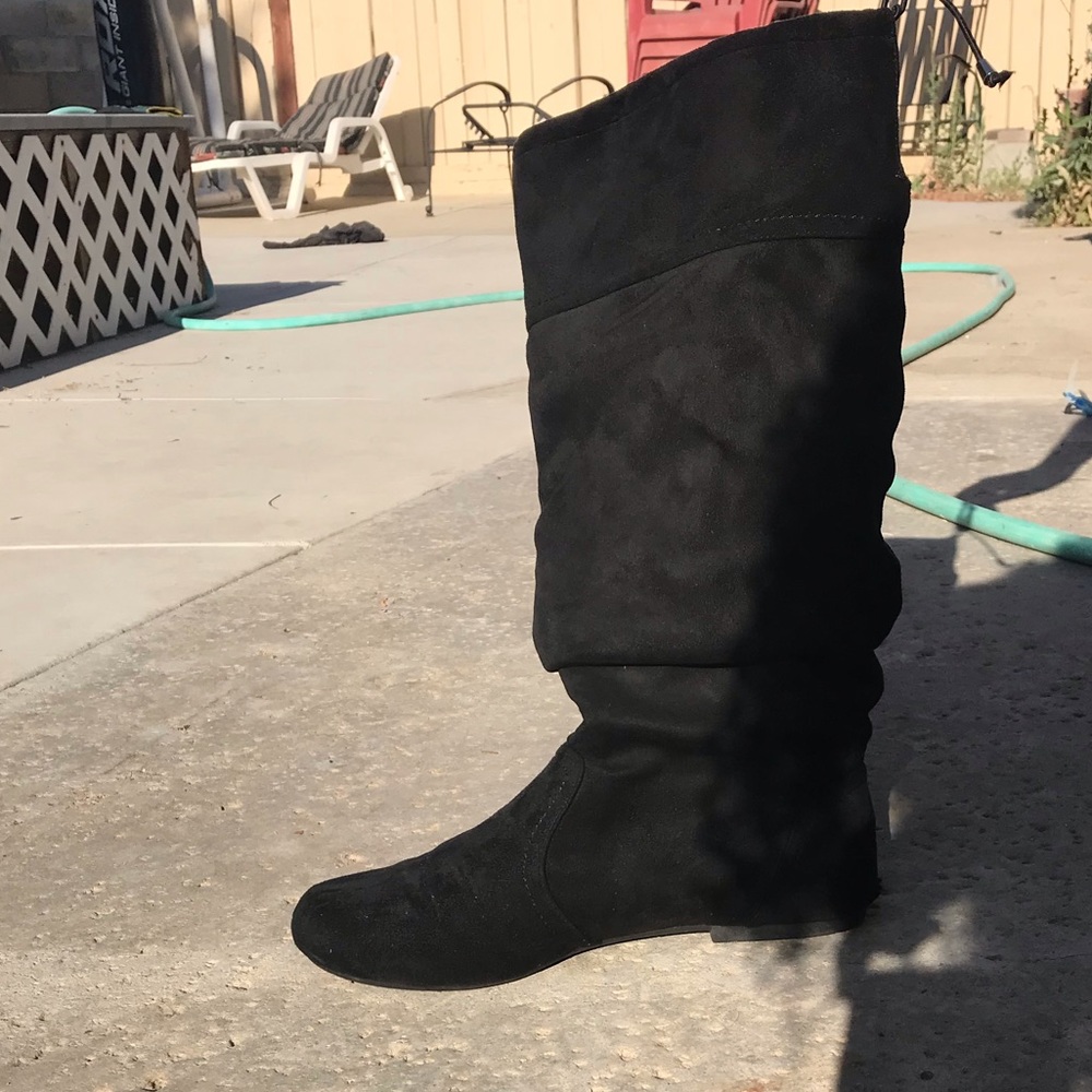 Black high boots